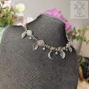 Flower Spirit prehnit frenit choker naszyjnik róże Rose Moon księżyc