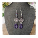 Kolczyki Crystal Dark Amethyst