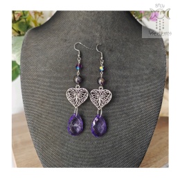 Kolczyki Crystal Dark Amethyst
