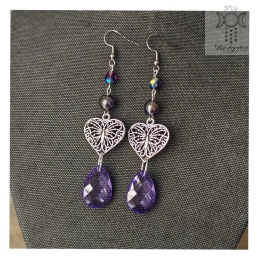 Kolczyki Crystal Dark Amethyst