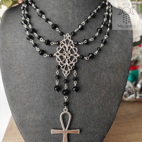 Kolia Ankh Cross krzyż Egipt egipski krzyż Horus Re Sfinks Kolia Ankh Cross krzyż Egipt egipski krzyż Horus Re Sfinks