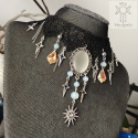 Kolia Baroque Shadows opalit choker naszyjnik gwiazdy uleksyt