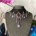 Kolia Baroque Shadows ametyst choker naszyjnik gwiazdy uleksyt