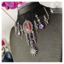 Kolia Baroque Shadows ametyst choker naszyjnik gwiazdy uleksyt