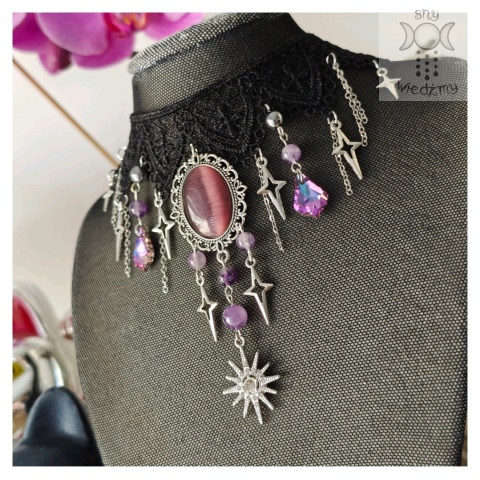 Kolia Baroque Shadows ametyst choker naszyjnik gwiazdy uleksyt Kolia Baroque Shadows ametyst choker naszyjnik gwiazdy uleksyt