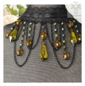 Kolia Lace Crystal Olive kryształki goth gothic