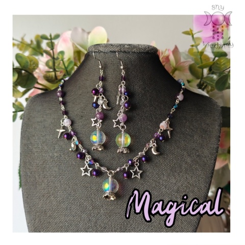 Naszyjnik Magical ametyst agat hematyt magiczna kula Naszyjnik Magical ametyst agat hematyt magiczna kula