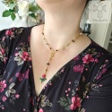 Naszyjnik Rose Moon agat indyjski księżyc róża