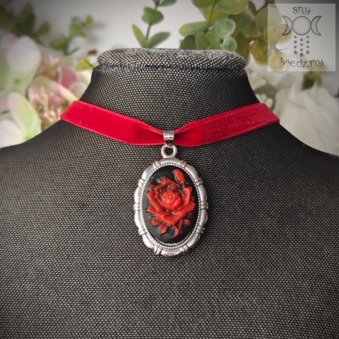 Choker Cameo Rose kamea aksamitka klasyczny goth gothic