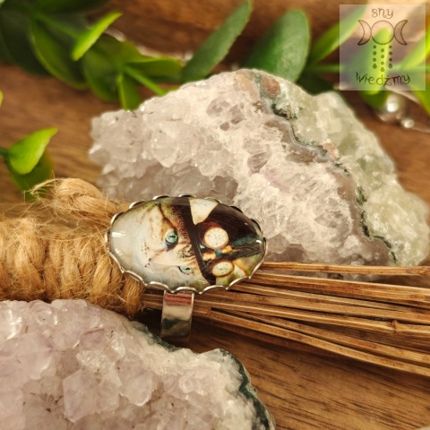 Pierścionek Steampunk Kitty Ginger regulowany kot koty