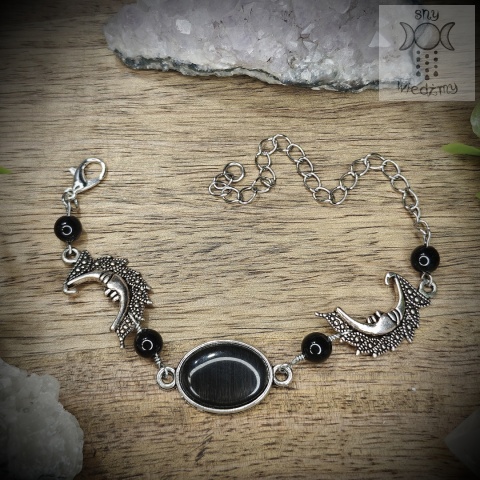 Bransoletka Fantasy Moon onyks księżyc