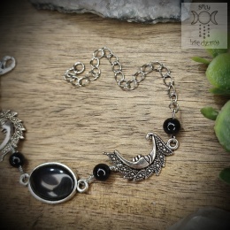 Bransoletka Fantasy Moon onyks księżyc
