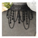 Kolia Lace Cross krzyż kryształki choker goth gothic