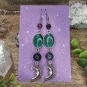 Kolczyki Fantasy Moon agat indyjski księżyc