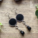 Kolczyki Gothic Mirror czarne lustra goth gothic