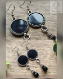 Kolczyki Gothic Mirror czarne lustra goth gothic