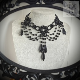 Kolia Classic goth stal gotycka kolia czarna gothic witch victorian choker