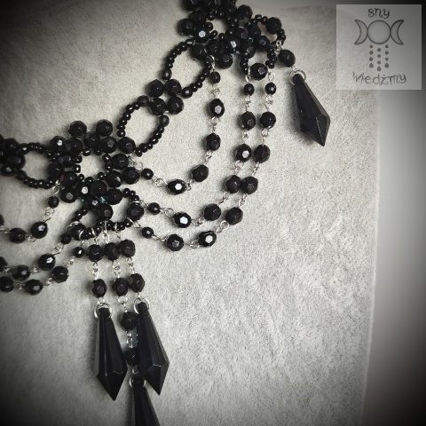 Kolia Classic goth stal gotycka kolia czarna gothic witch victorian choker