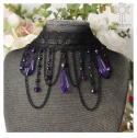Kolia Lace Crystal fiolet kryształki goth gothic