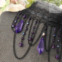 Kolia Lace Crystal fiolet kryształki goth gothic