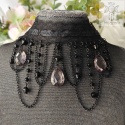 Kolia Lace Crystal tears kryształki goth gothic