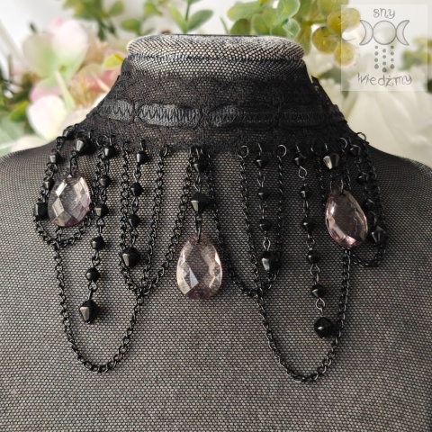 Kolia Lace Crystal tears kryształki goth gothic
