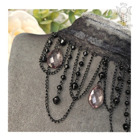 Kolia Lace Crystal tears kryształki goth gothic