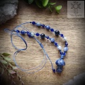 Naszyjnik Grzybek sodalit noc kairu makrama jesieniara