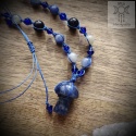Naszyjnik Grzybek sodalit noc kairu makrama jesieniara