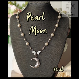 Naszyjnik Pearl Moon masa perłowa stal stal
