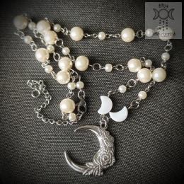Naszyjnik Pearl Moon masa perłowa stal stal