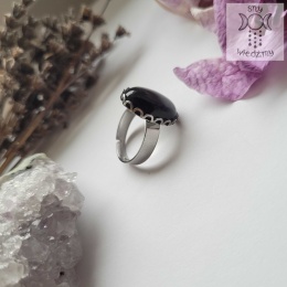 Pierścionek The Lovers słońce księżyc celestial regulowany stal