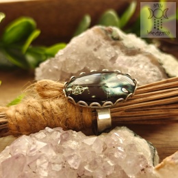 Pierścionek Witchy Cat pentagram regulowany