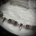 Choker Crystal Spike raibow ćwieki kolce kły
