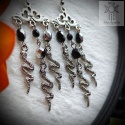 Kolczyki Silver Snakes węże kryształki