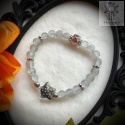 Bransoletka Pastel Star szara hematyt na gumce