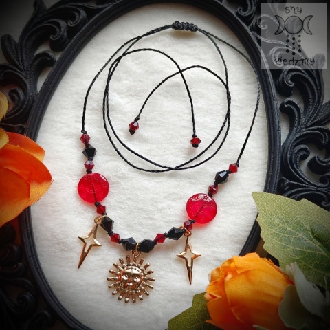 Choker Celestial Dark słońce księżyc gwiazdy Sky whimsigoth