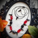 Choker Czarne Kły naszyjnik kryształki Dark spike