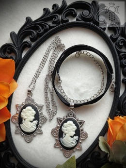 Choker naszyjnik Classic Cameo kamea aksamitka klasyczny goth gothic