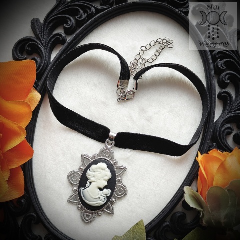 Choker naszyjnik Classic Cameo kamea aksamitka klasyczny goth gothic
