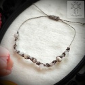 Makramowa bransoletka 10 kamieni kamień księżycowy amulet witch makrama