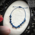 Makramowa bransoletka 10 kamieni lapis lazuli amulet witch makrama