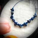 Makramowa bransoletka 10 kamieni lapis lazuli amulet witch makrama