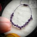 Makramowa bransoletka 10 kamieni ametyst amulet witch makrama