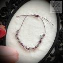 Makramowa bransoletka 10 kamieni fluoryt tęczowy amulet witch makrama