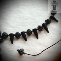 Naszyjnik Crystal Spike cross ćwieki kolce kły