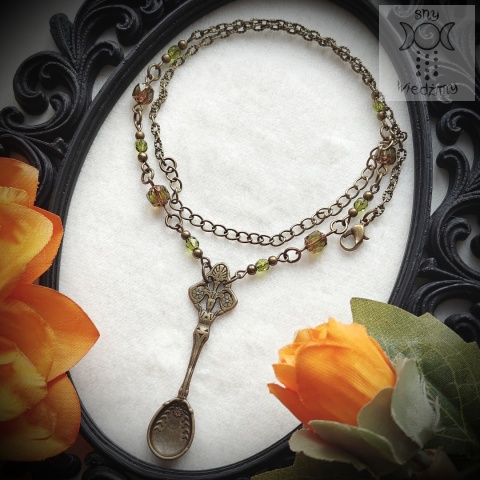 Naszyjnik Gothic Spoon antyczny brąz victorian