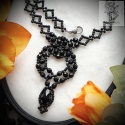 Naszyjnik Satin Dark koraliki goth gothic victorian beading