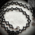 Naszyjnik Satin Dark koraliki goth gothic victorian beading