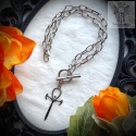 Naszyjnik Silver Ankh Toggle łańcuch